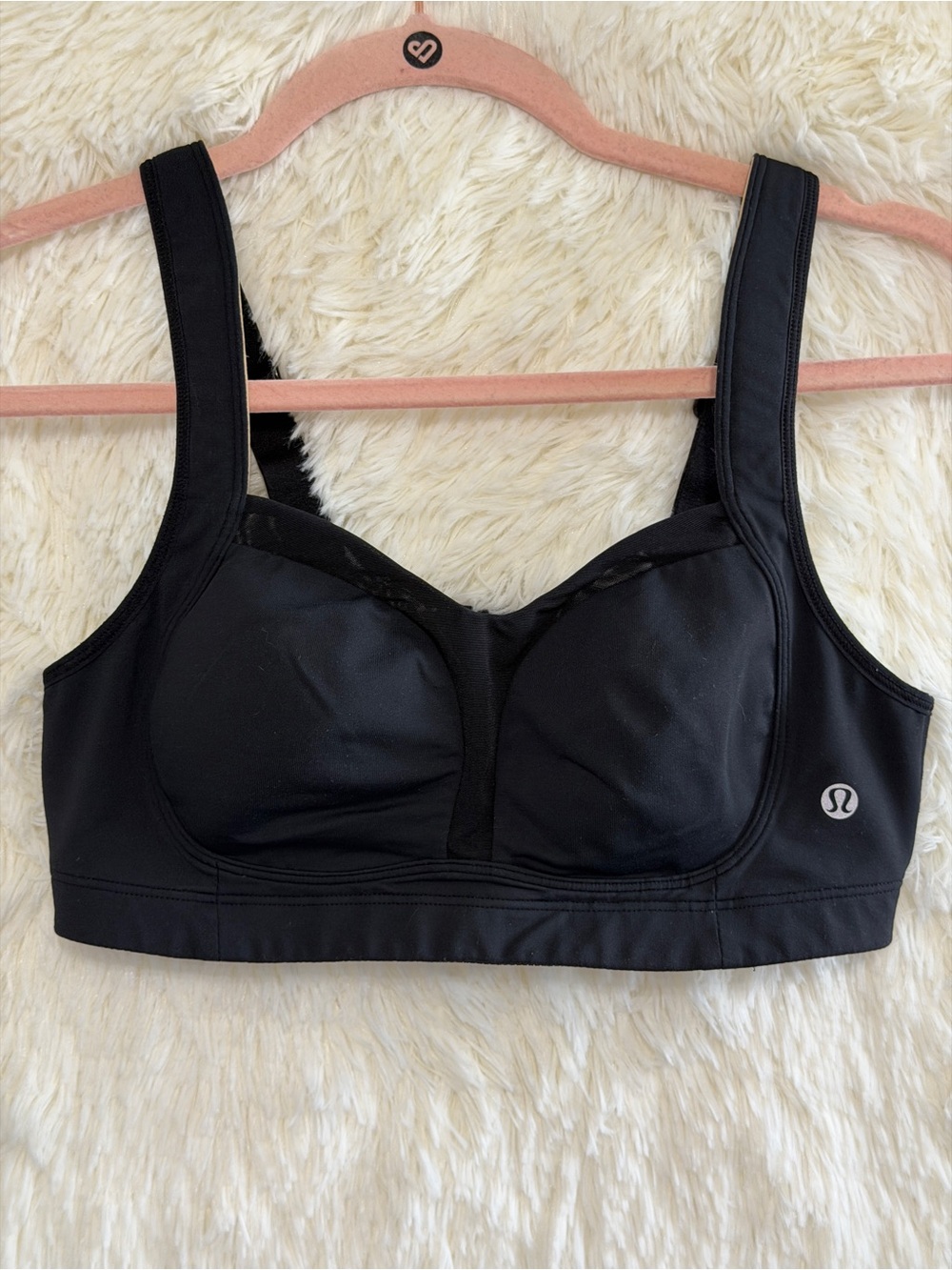 Lululemon Womens Ta Ta Tamer Sports Bra No Size Black Yoga Gym Workout READ